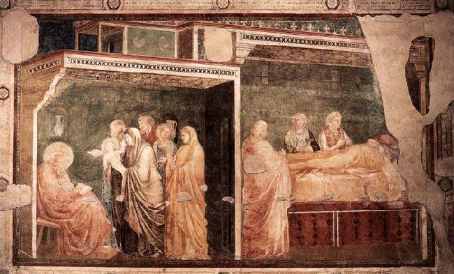 GIOTTO di Bondone Birth and Naming of the Baptist France oil painting art
